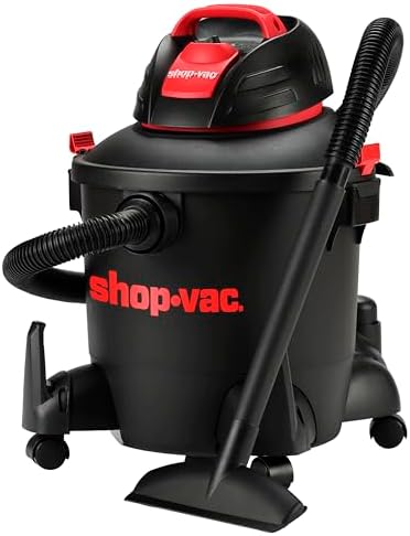 Shop-Vac 5922805 Wet/Dry Vacuum, 8 Gallon, 4.5 Peak HP, 1.25 Inch Diameter x 7 Foot Hose, 6 Foot Cord, Ideal for Jobsite, Garage, Workshop & Home
