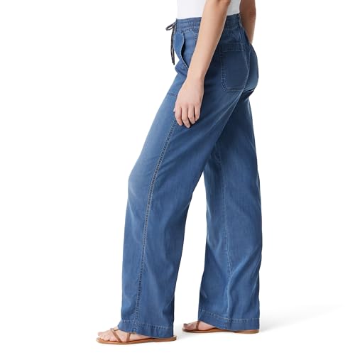 Gloria Vanderbilt Women's Soft Drape Drawstring Pull on Wide Leg Pant Standard2