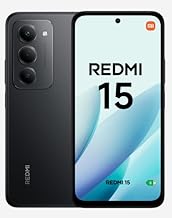 XIAOMI Redmi 15 - Smartphone Von 6 + 128GB, Schwarz Midnight, Bildschirm Von 6,9" 120Hz, procesador Snapdragon® 685, 50MP-Kamera, 7000mAh, Keine Ladegeräte enthalten
