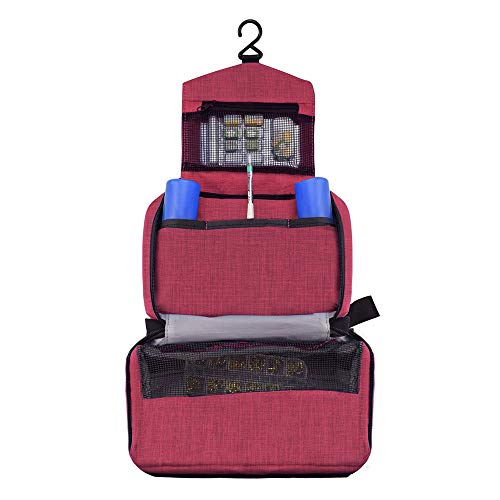 Preisvergleich Produktbild Zubita Kulturtasche zum Aufhängen, Faltbarer Reise Kulturbeutel mit Haken, Kosmetiktasche mit vielen Fächern Waschbeutel für Frauen und Männer
