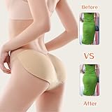mini kitty Butt Lifter Padded Buttocks Shapewear Fake Butt Lifter Bum Pads Seamless Hip Enhancer Body Shaper Panties Underwear for Women Beige - Image 3