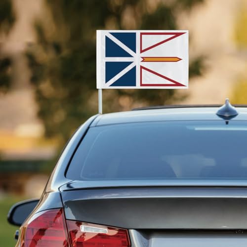 2 PCS Newfoundland and Labrador Car Flag,Canada Province Nl Decor,Two Layer Digital Printed 150D Banner For Car Vechile Truck by RaymNord - Image 4