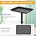 Salon Tray on Wheels-Metal Tattoo Tray Rolling Trolley,Salon Service Rolling Tray with Adjustable Height,Used for Clinic Tool Tray Color Tray, Beauty Spa Tray, Dentist Tray (Black)