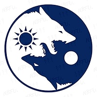 Amazon.com: NBFU Yin Yang Wolf (Black) (Set Of 2) Premium