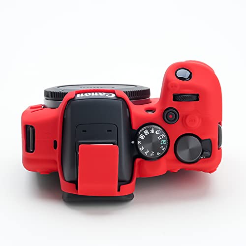 Rieibi EOSR10-RD Silicone Case for Canon eos R10 - Red (Silicone, Multi-functional, Lightweight) - Image 3