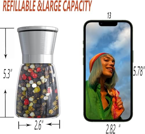 Image of Professional Pepper Grinder with Japanese Stainless Steel Mechanism rotor
