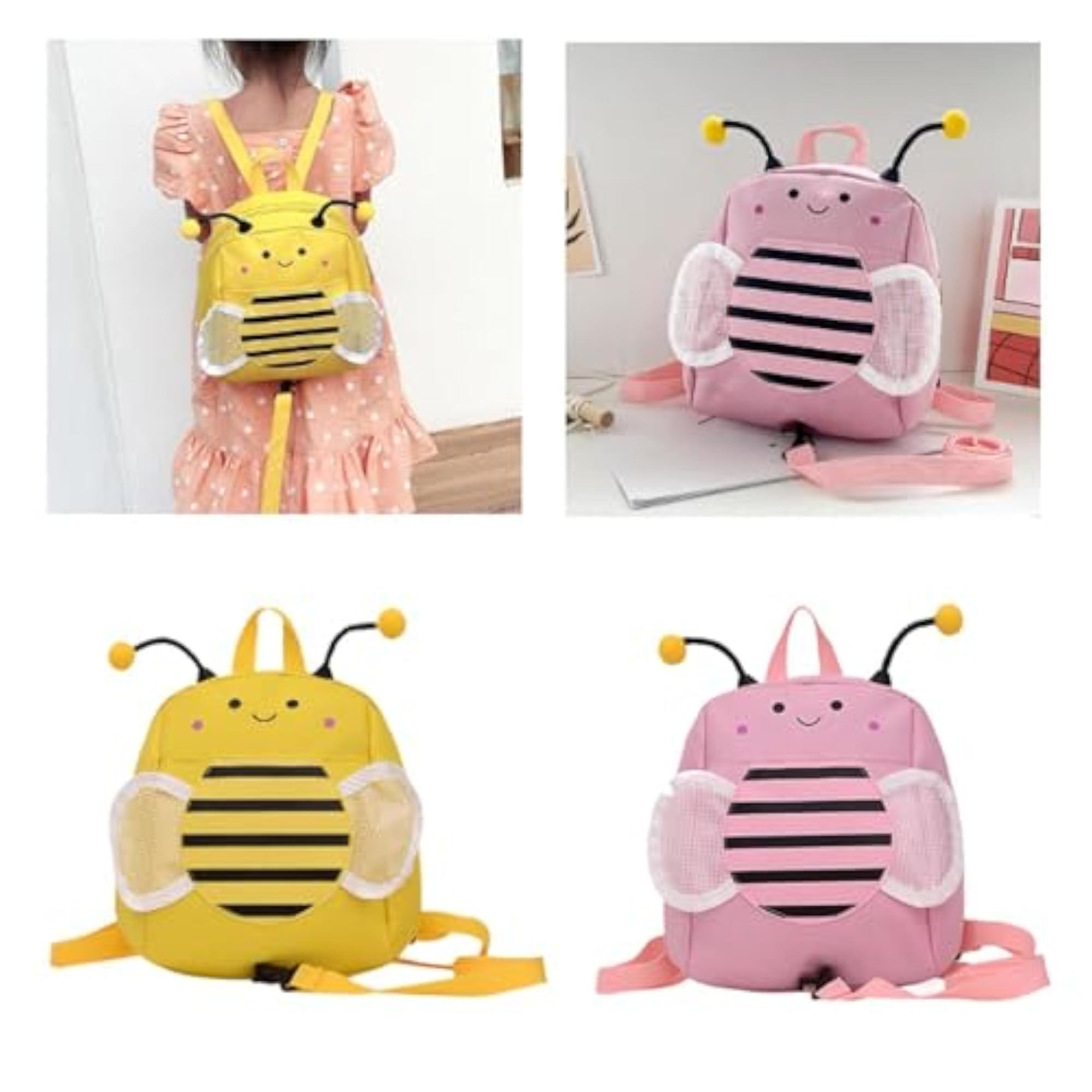 LR Decor E-Shop Kids Bee Backpack, Travel Daypack