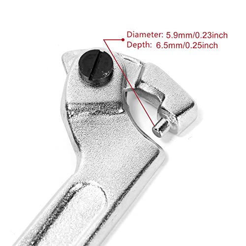 Ruimou Adjustable 11/4-3" (32-76mm) Round Head Hook Wrench Chrome Vanadium for Tightening Collars Lock Nuts - Image 3