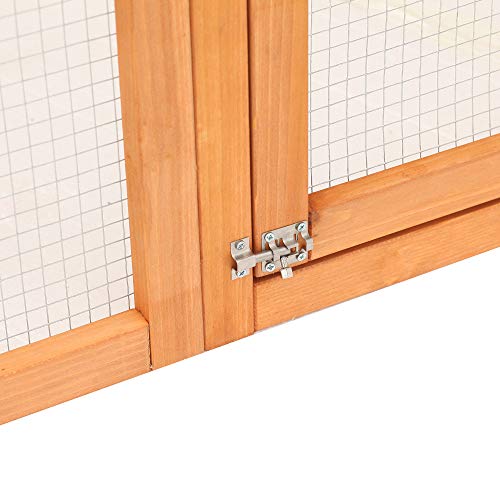 Pawhut Outdoor Cat House Big Catio Wooden Feral Cat Shelter Enclosure With Large Spacious Interior, 6 High Ledges, Weather Protection Asphalt Roof, 71" L, Orange #TOP7