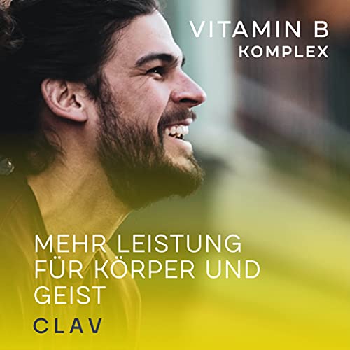 CLAV® Vitamin B Komplex – 360 vegane Kapseln (3er Set) – alle 8 B-Vitamine & Kofaktoren – Vit B1, B2, B3, B5, B6, B12 Methylcobalamin, Biotin & Folsäure – hochdosiert & vegan