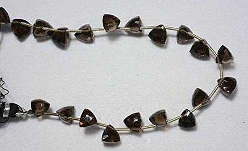 Perles quartz fumé 8mm en pyramide pour création de bagues et pendentifs