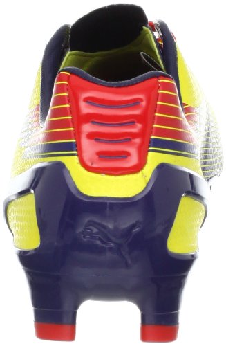 PUMA PUMA Men's evoSPEED 1 Graphic FG Soccer Cleat,Blazing Yellow/Medival Blue,9 D US