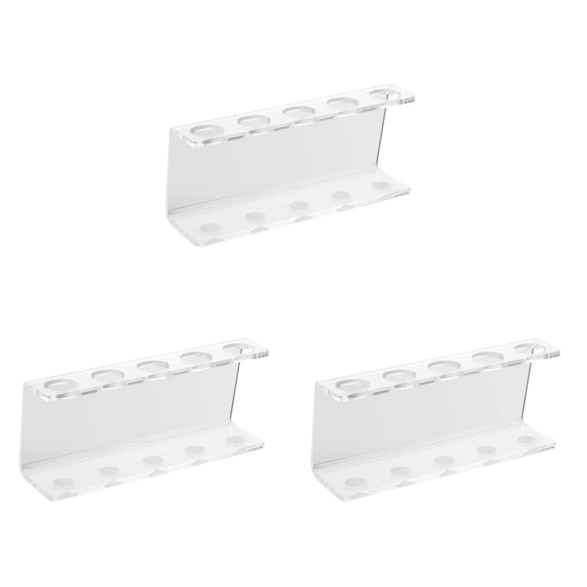 3 Piezas Soporte de Acrílico Transparente para Tubos de Ensayo