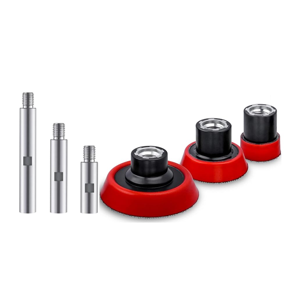 Tiyao 6Pc M14 Thread Angle Grinder Extension Connecting Rod Alloy Extender Shaft Set Accessories For Rotary Polisher