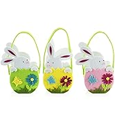 3 x Easter nest with bunny - Easter basket made of felt for filling - felt bag Easter bunny for ...