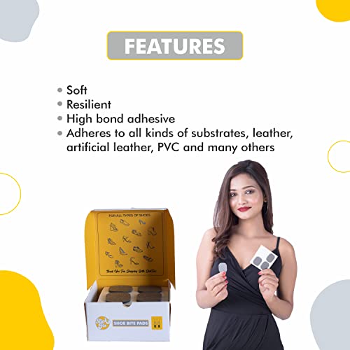 Image of SlickFix Shoe Bite Protector Pads Self-Adhesive With 24-Pcs, back heel for protectors, Heel comfort pads, Suitable for Insole, Heel savers for shoes, Sneakers, Shoes Accessories for Men & Women.