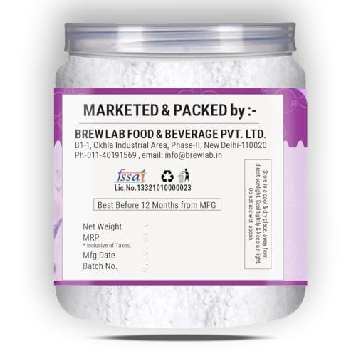 Image of Brew Lab Blueberry Flavour Milkshake Powder Mix | Instant Milkshake Powder | Healthy Milk Drink Mix-250 g