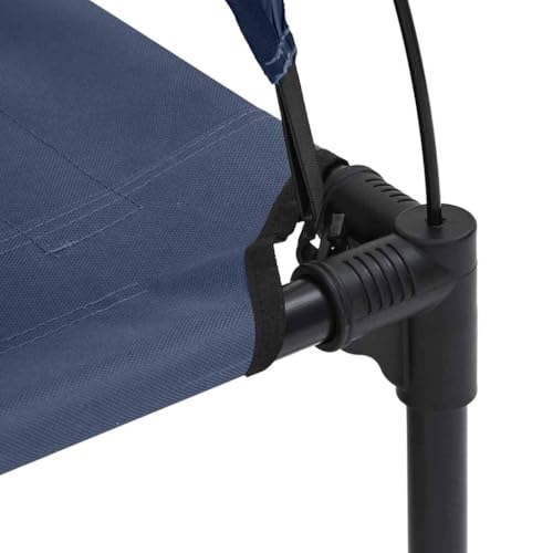 Lit pour animal domestique surélevé avec toit bleu marine extérieur - 7