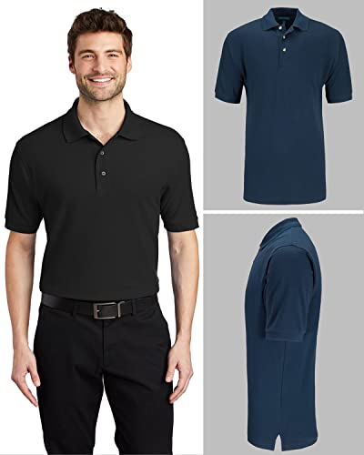 Custom Polo Shirts For Men, Custom Embroidered Polo Shirt, Personalize Golf Polo Shirt With Text And Logo (Navy) #TOP4