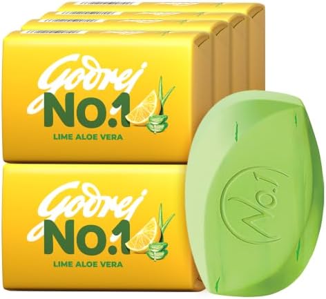 Godrej No.1 Lime & Aloe Vera – Pack of 9 (150g each) | Soaps For Bath | Long-Lasting Fragrance