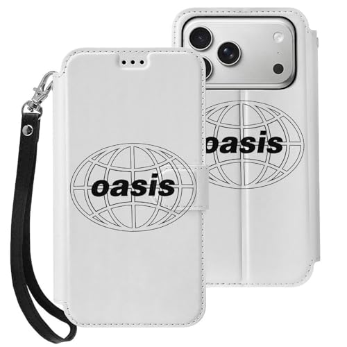 iPhone17Pro用ケース 手帳型 オアシス OASIS バンド スマホケース ストラップ付き 財布型 アイフォン17Pro用ケース おしゃれ 軽量 背面 携帯カバー カード収納 スタンド機能 PUレザー 耐衝撃