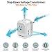 Voltage Converter US to Europe with 2 USB A & 2 USB C Ports Fast Charging, 220V to 110V Converter for European Travel Power Converter Adapter Combo for Germany France Italy Spain (White)