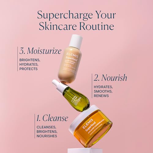 AmazonUs/ELNQ5 ELEMIS Superfood AHA Glow Cleansing Butter, Daily Facial Cleanser/Mask Removes Makeup, Cleanses & Helps to Brighten, Nourish, and Hydrate Skin
