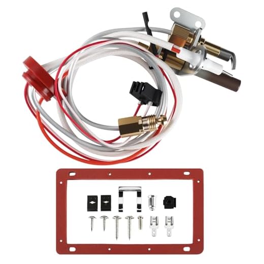 Hoeine Pilot Assembly for Water Heater Parts Compatible with Rheem Ruud Richmond SP21058 SP20824 SP20754 SP20800 | NG/LP Universal Burner Ignition Replacement Kit with Thermopile & Sparker