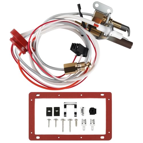 Hoeine Pilot Assembly for Water Heater Parts Compatible with Rheem Ruud Richmond SP21058 SP20824 SP20754 SP20800 | NG/LP Universal Burner Ignition Replacement Kit with Thermopile & Sparker