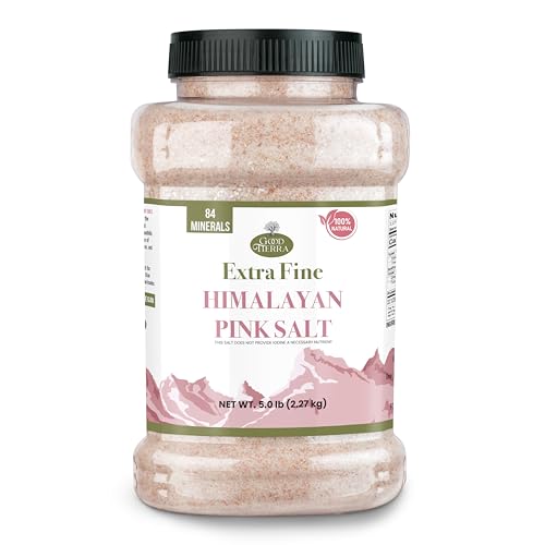 Good Tierra Himalayan Pink Salt in Jar - Extra-Fine Grain - 5 lb.