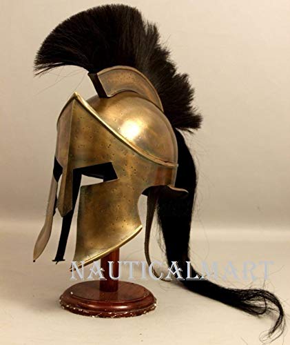NauticalMart 300 King Leonidas Spartan Helmet Warrior Costume Medieval Helmet Liner