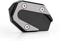 Vista 4 de Soporte de pie para motocicleta, ampliador lateral, soporte de extensión compatible con Yamaha MT03 MT-03 2014-2019 (negro)