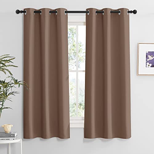 RYB HOME Bedroom Living Room Window Curtains 63 Inches Length