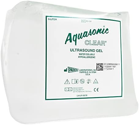Aquasonic Clear Ultrasound Gel, 5 Liter Refill Jug, Water-Soluble