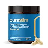 Curaslim Weight Loss Supplement | 10 Natural Ingredients, Berberine, 5HTP, L-Glutamine, Saffron | Appetite Suppressant, Support Energy, Metabolism & Sleep | 120 Capsules