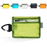 HIKEMAN small zipper pouch with clip ultralight wallet hiking waterproof for credit card and money Card Size Pouch for Hiking, Backpacking, Travel & Purse (Army Green)