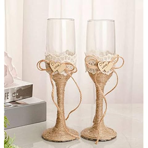 Set 2 Copas Cristal Boda Kraft Cover