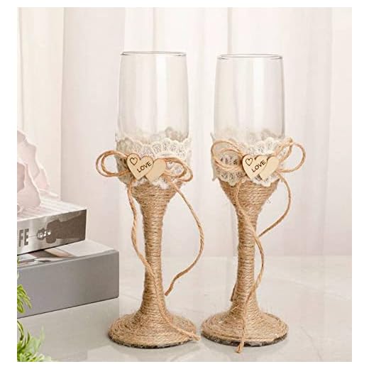 Set 2 Copas Cristal Boda Kraft - Copas Bodas Brindis Bodas de Oro, Aniversarios, Bodas de Plata, Vintage, Retro