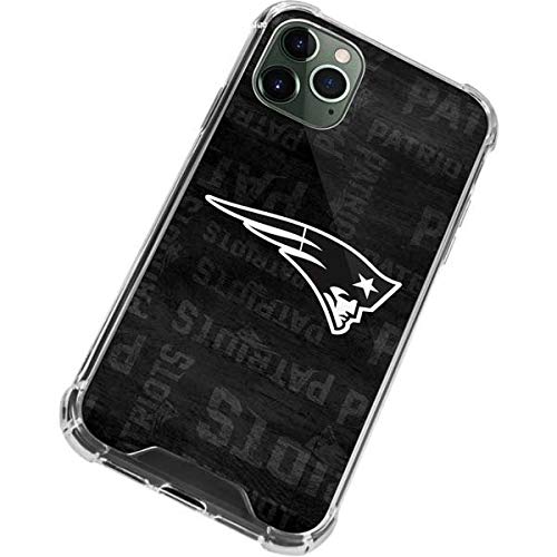 Skinit Clear Phone Case Compatible with iPhone 12 Pro Max - Officially Licensed NFL New England Patriots Black & White Design