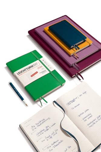LEUCHTTURM1917 372502 Wochenkalender & Notizbuch Medium (A5) 2026, 12 Monate, Softcover, Spice Brown, Deutsch