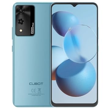 CUBOT A10, Smartphone Android 14, 6.56 Polegadas 90Hz, 12GB RAM, 128GB, Câmera 48MP, Bateria 5100mAh, Dual SIM 4G (Azul)