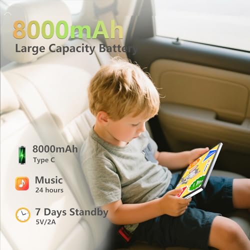 Image of NOBKLE 11 Inch Android 15 Tablet with 4G LTE SIM Slot, 20GB RAM 128GB Storage, Octa-Core Processor, HD IPS Display, Quad Speakers, WiFi, Bluetooth, Long Battery Tablet for Work Study Travel Silver