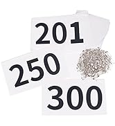 TRIWONDER Tyvek Race Bibs Running Numbers with Safety Pins, Large Numbers 1-500, Tearproof and Wa...