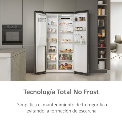 Miniatura 5 de Haier Sbs 90 Series 5 Hsr5918dimp Frigorífico Side By Side, Con Dispensador De Agua Y Hielo, Apertura Puertas 90 , Motor Inverter, Total No Frost, An 90cm, Capacidad Xxl 511l, Iluminación Led, Inox