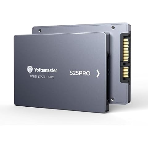 Yottamaster S25PRO 1TB SATA SSD 2.5'' SSD SATA III 6Gb/s Internal Solid State Drive Up to 500 MB/s, Upgrade Laptop and PC Desktop SSD for IT Pros, Office Users, Creators Cover