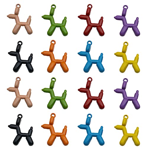 Balloon Dog Charms - 16 Pcs Diy Pendants For Earrings Bracelets Necklaces Supplies Mixed Alloy Jewelry Making Charms Beads For Women Decorations For Crafting Finding, Multicolor #TOP6