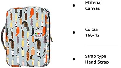 YOUSHARES Colored Pencil Case 166 Slots Pen Case Organizer with Handy Wrap & Zipper, Multilayer Holder for Prismacolor Colored Pencils & Gel Pen (Cat)