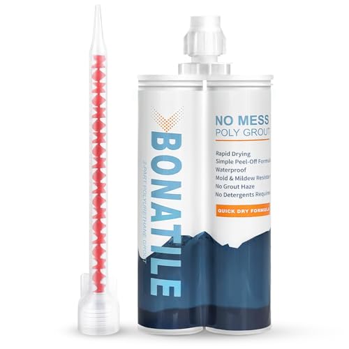 Rapid Drying Tile Grout Repair Kit, 2-Part Waterproof Grout 400ml for Restoring Tile Joint Lines in