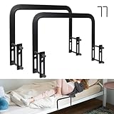 OJTOJT Matratzen Halterung, Matratzenbügel, Matratzenhalter gegen Verrutschen, Hochbelastbar, Anti-Kratz Oberfläche, Ideal für Tatami, Schwebebetten & Massivholzbetten (2, Schwarz)