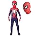 MODRYER Spider-Man-Kostüm Ps4 Jungen-Superheld Cosplay Overall Unisex Erwachsene Kinder Bodysuit Halloween Abendkleid Klage Lycra Spandex Zentai,Wide Rim Glasses-Kids/S 115~125cm